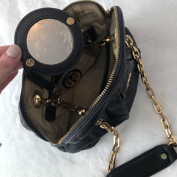 Tory Burch Navy Gold Chain Purse - Picture 6 of 11